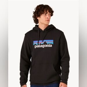 Patagonia P-6 Black Uprisal Hoodie Large